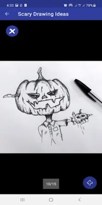 Scary Drawing Ideas android App screenshot 1