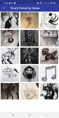 Scary Drawing Ideas android App screenshot 2