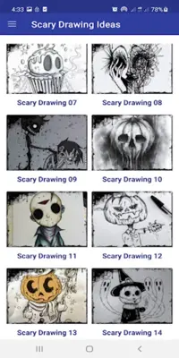 Scary Drawing Ideas android App screenshot 3