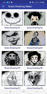 Scary Drawing Ideas android App screenshot 7